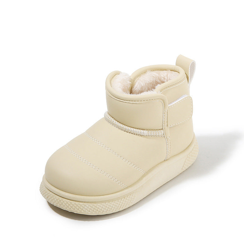 Girls' Thick Cotton Boots Fleece-Lined Warm Baby Cotton Shoes
