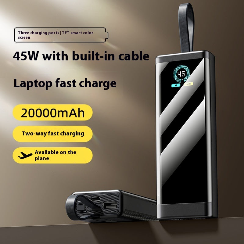 PD45W Notebook Power Bank 20000 MA Grande capacité avec câble