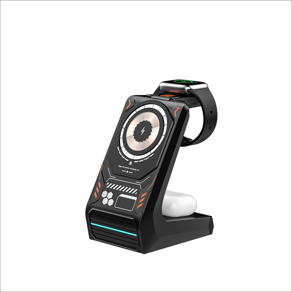 Support de téléphone mobile pour chargeur sans fil magnétique trois en un