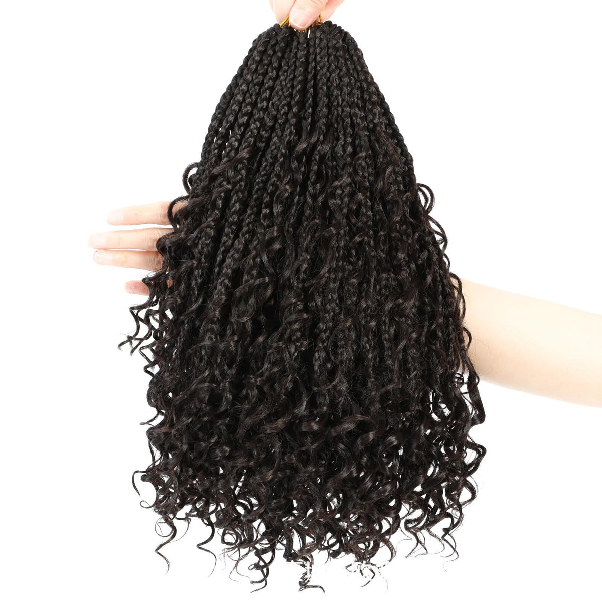 Fibre synthétique Crochet perruque tressée trois brins de tressage