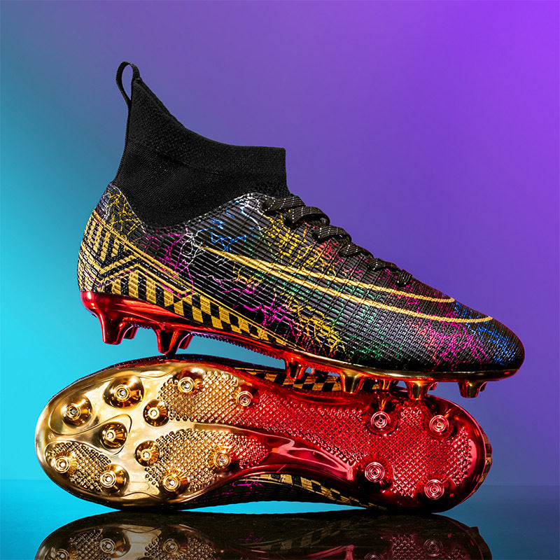 Haut-top Soccer Chaussures de formation de fond plaqué or Chaussures collège étudiant artificiel G