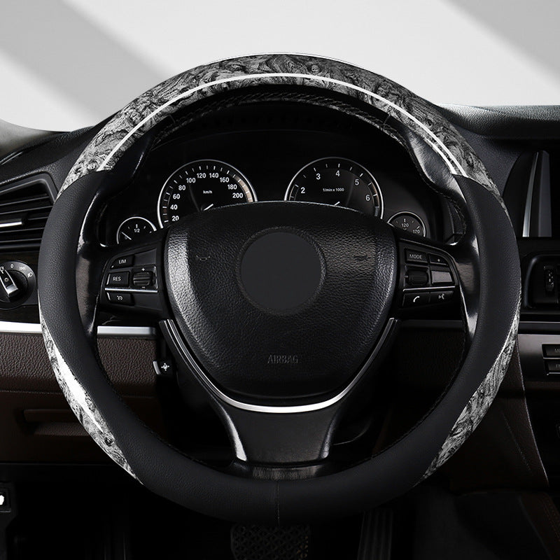 Couverture de volant de voiture Peach Wood Grain All-saison Universal Fit