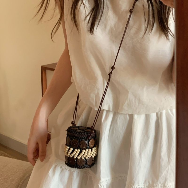 Ethnic-style Womens Handmade Woven Crossbody Sac pour vacances