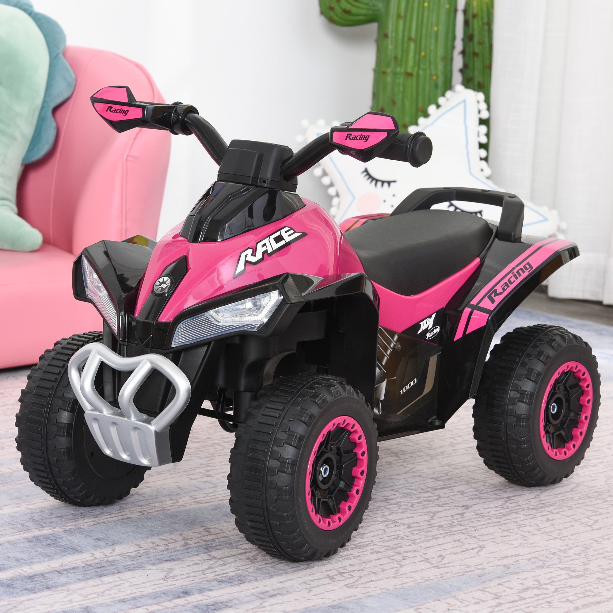 Petit-déjeuner Push Car Foot-to-Floor 4 Wheels Music Light pour les enfants 18-36 mois