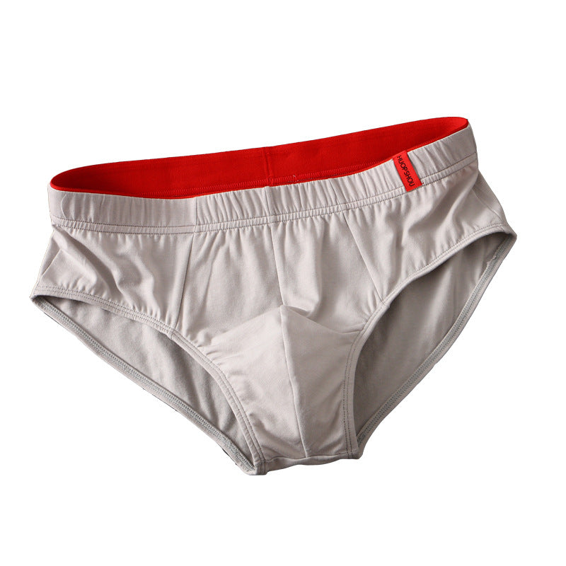 Triangle de coton couleur pure Triangle taille basse Respirant Triangle de sous-vêtements pour hommes