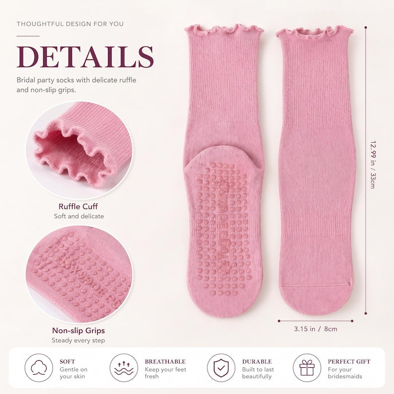 Chaussettes de yoga brodées pour enfants