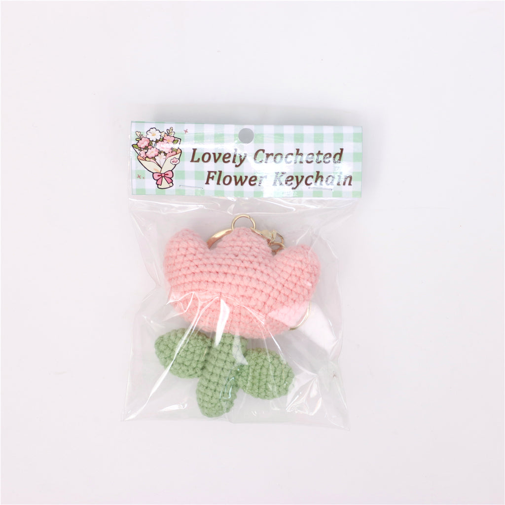 Crochet fait main Bouquet de fleur Tulip porte-clés Tulip Sac Charm