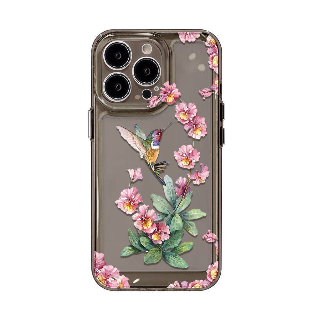 Flower Magpie Fine Hole Étui téléphonique tout compris