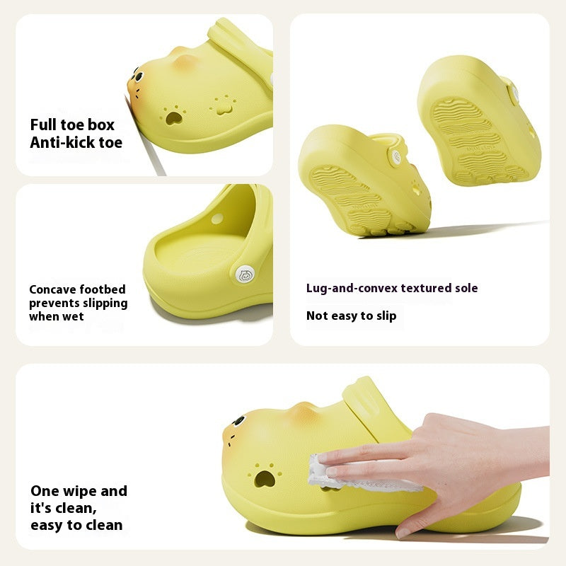 Kids' closed-toe outdoor slippers