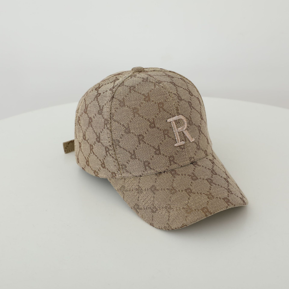 Lettre R unicolore entièrement imprimé Brodé réglable Casual Bowler Baseb