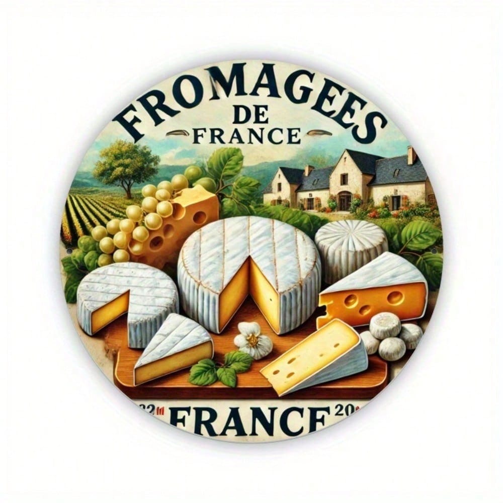 Ancienne enseigne d'étain fromage français