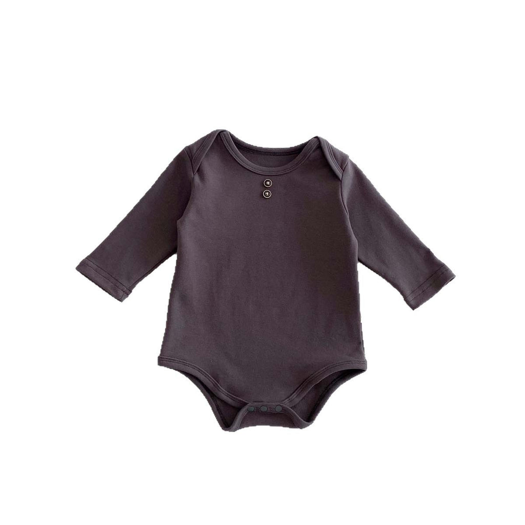 Les nouveaux-nés vêtements bébé printemps et automne couleur solide manches longues bout en vêtements