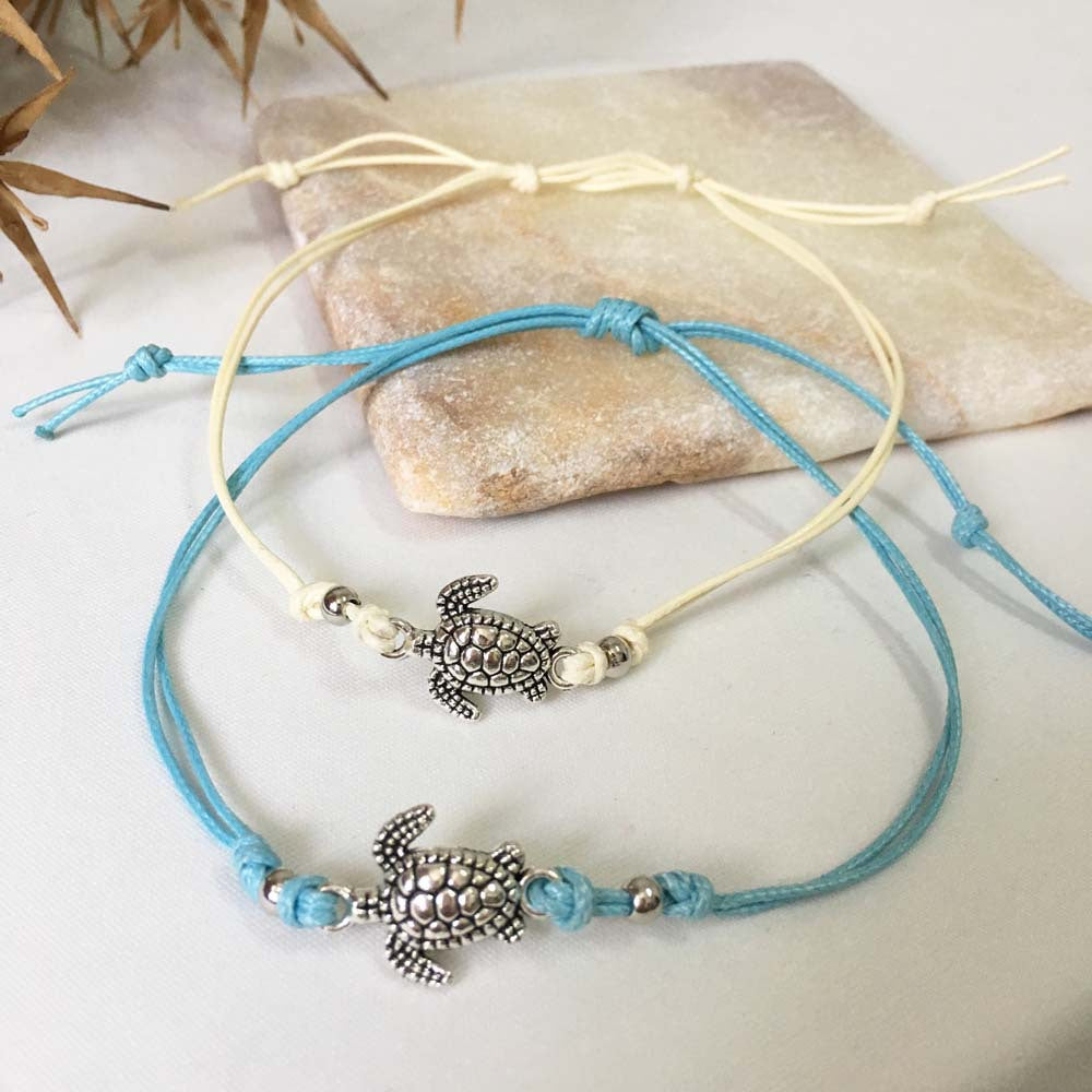 Pendentif de tortue à corde tressée à la mode pour les femmes