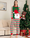 Vieux homme rayé de Noël soins à domicile Pajamas