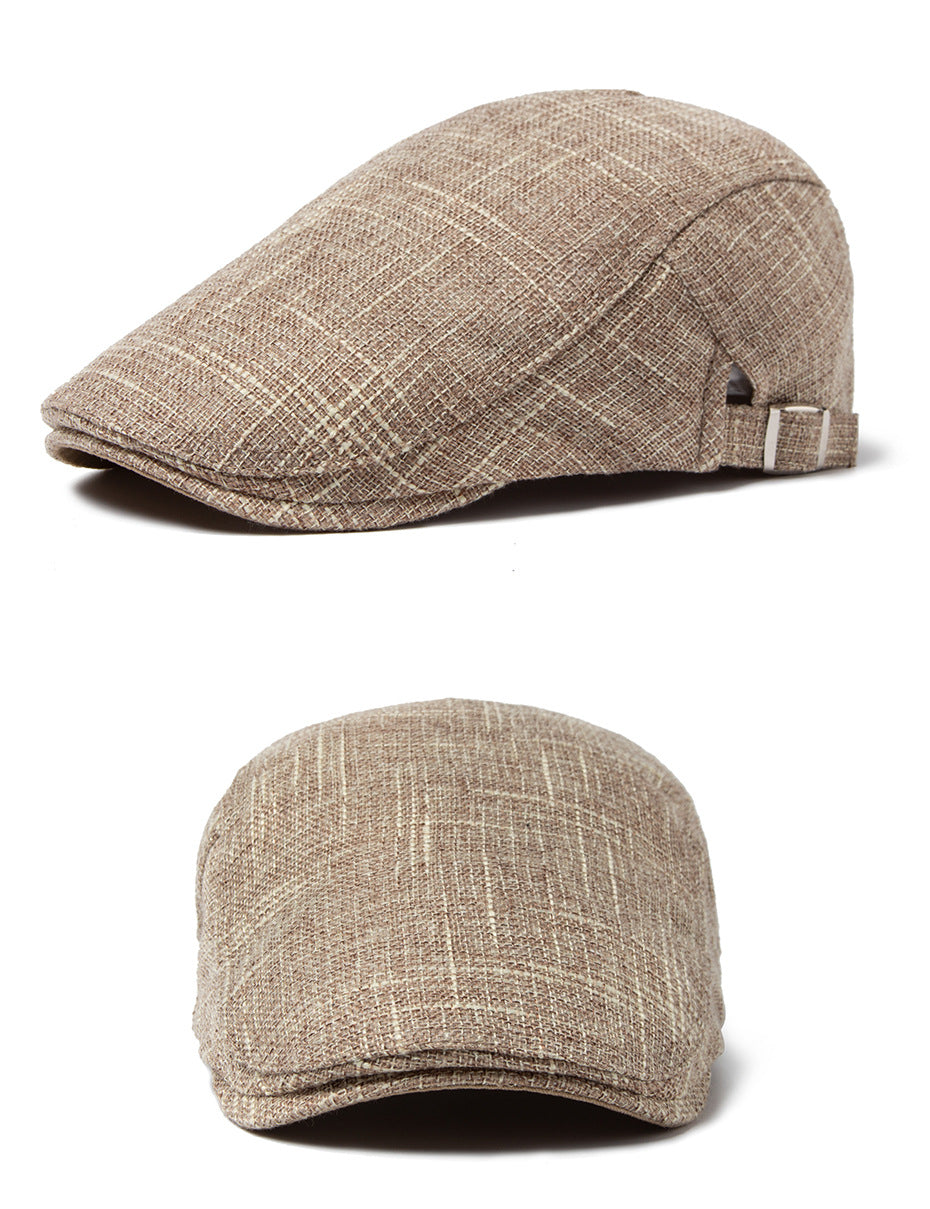 Homme respirant Rétro casual coton et lin Beret