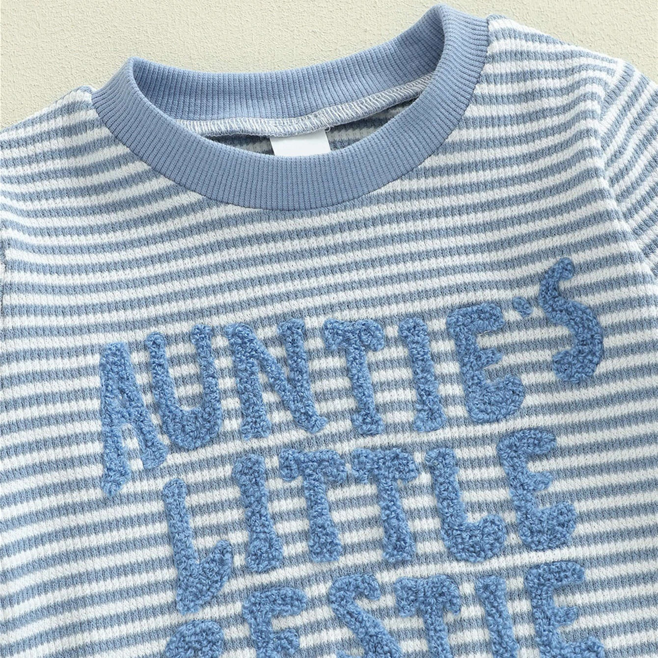 Casual rayé Waffle-knit Lettre-brodé manches courtes et shorts