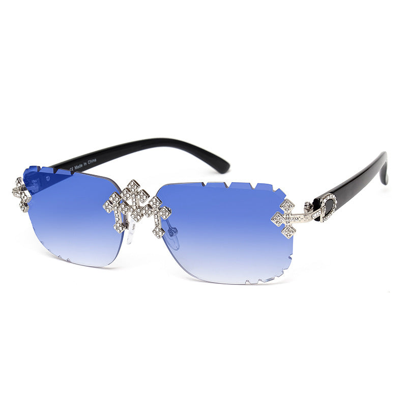 Lunettes de soleil de mode pour femmes Cross Diamond