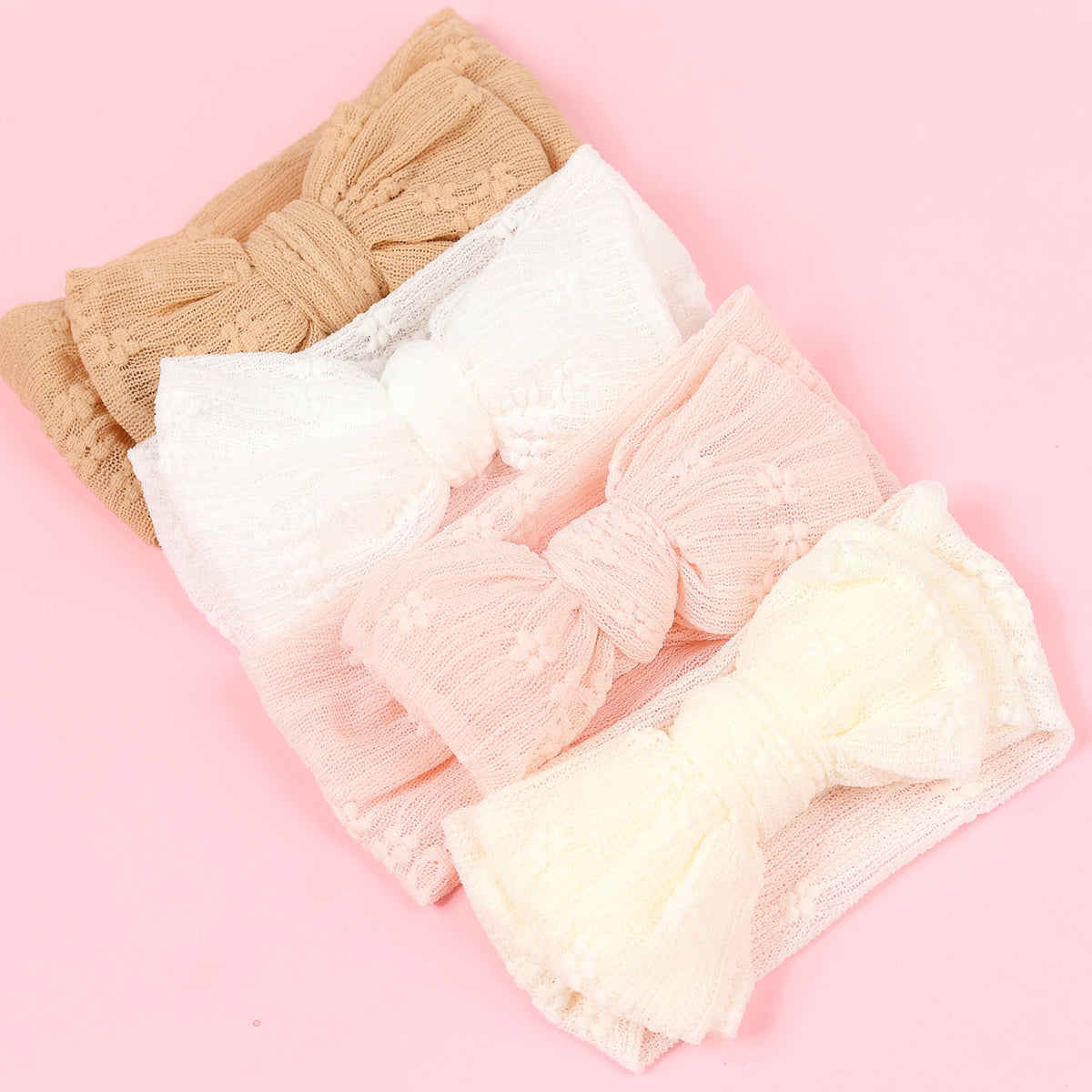 Bande de cheveux bébé Polyester double couche Bow