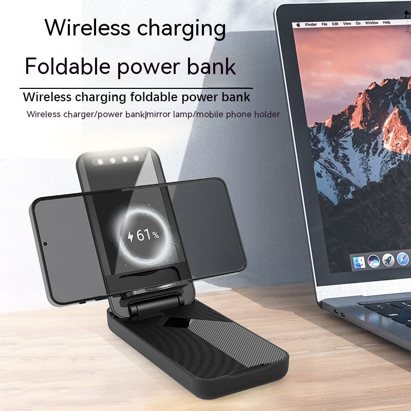 Pliage 5W charge rapide 10000 MA avec miroir léger Power Bank