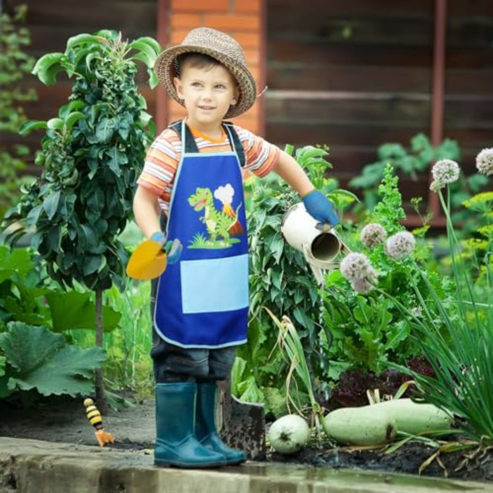 Ensemble d'accessoires pour jardin Dino et activités de plein air - Motifs préhistoriques pour