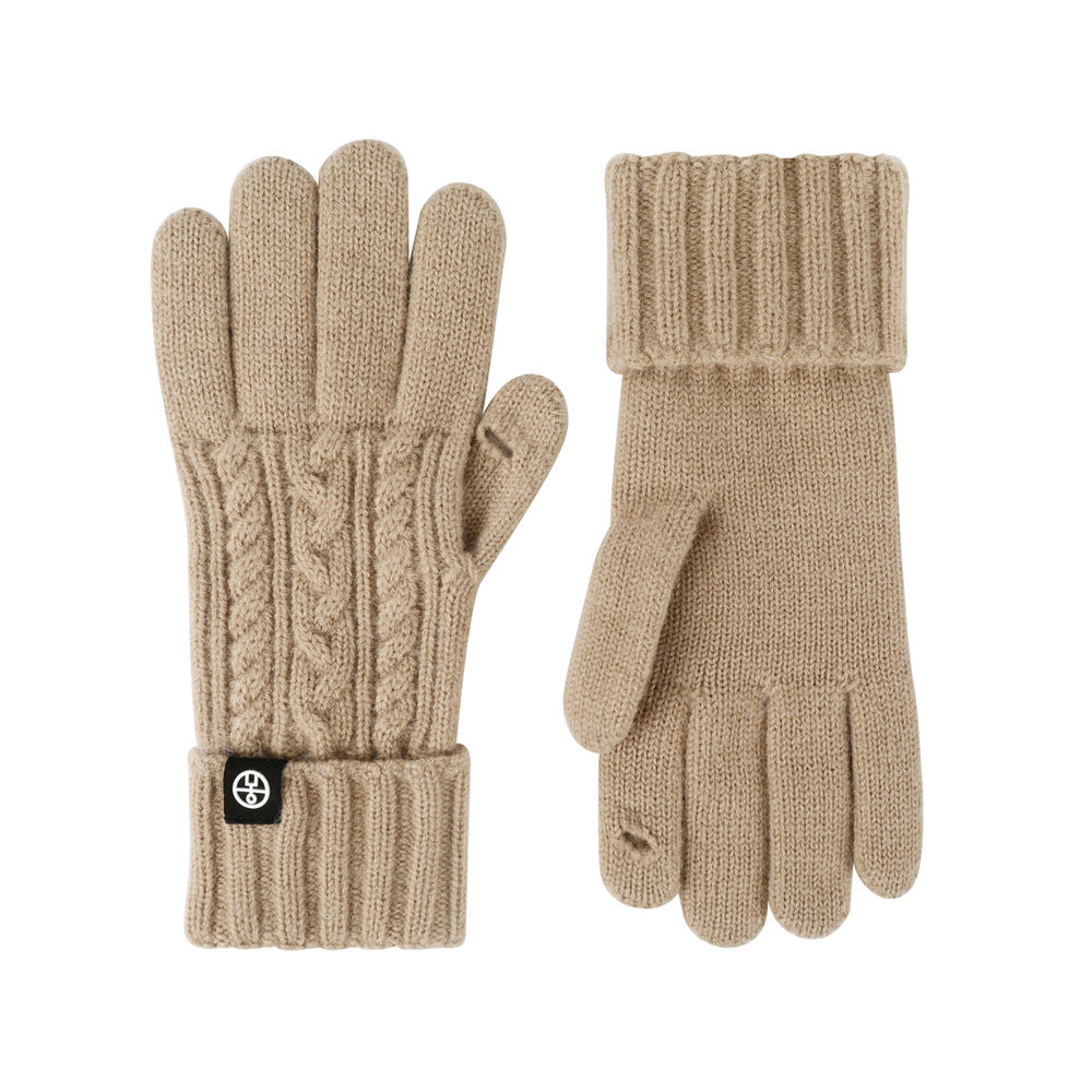 Gants tricotés pour le cyclisme en plein air d'hiver
