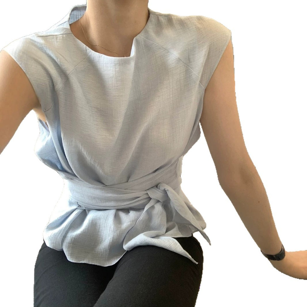 Blouse à cravates chic chic de style commuté