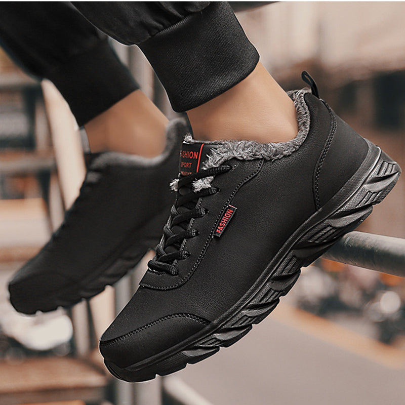 Hommes Sneakers Chaussures de sport chaud d'hiver avec peluche