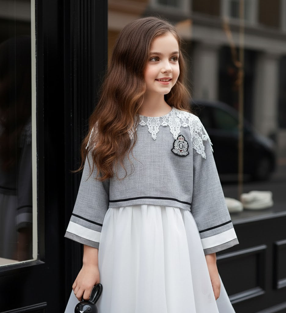 Filles Fashion Loose Fit Top & Set de robe Deux pièces Outfit - Printemps