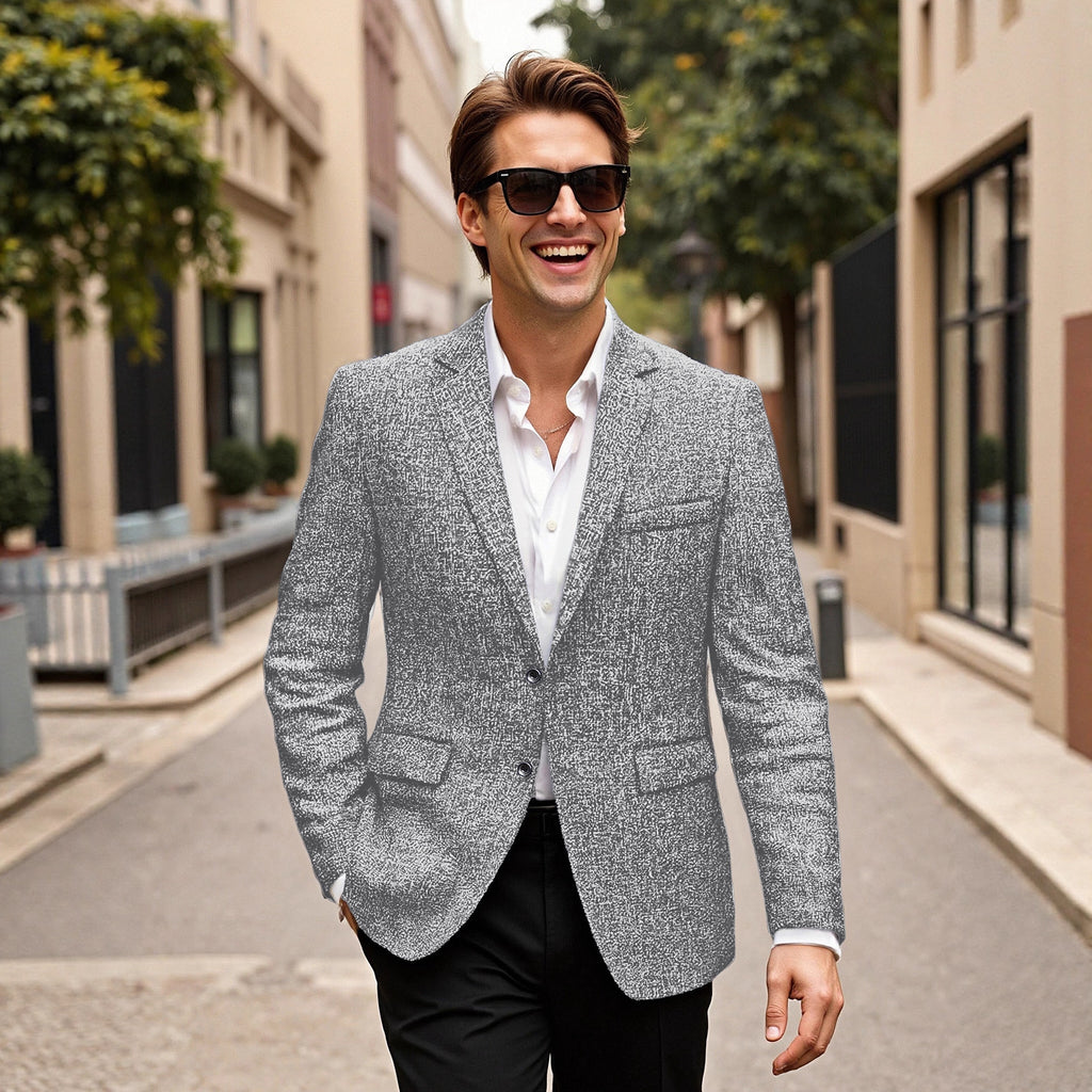 Fashionable Casual Solid-color Textured Blazer