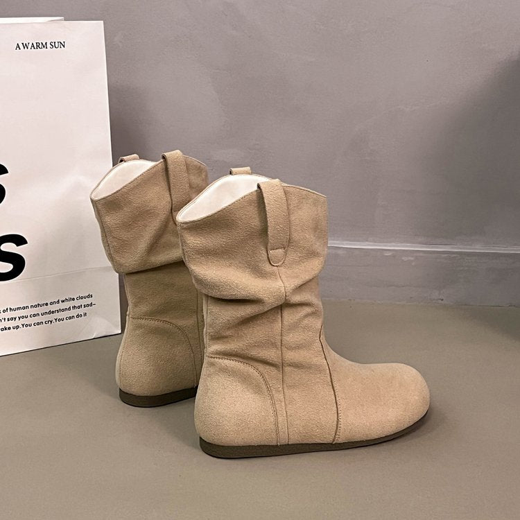 Bottes de cheville de style lazy pour femmes