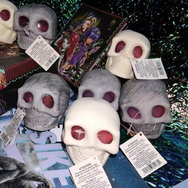 Balles anti-stress d'Halloween pour adultes - Squeeze Crâne Jouets avec sang et agglomérés