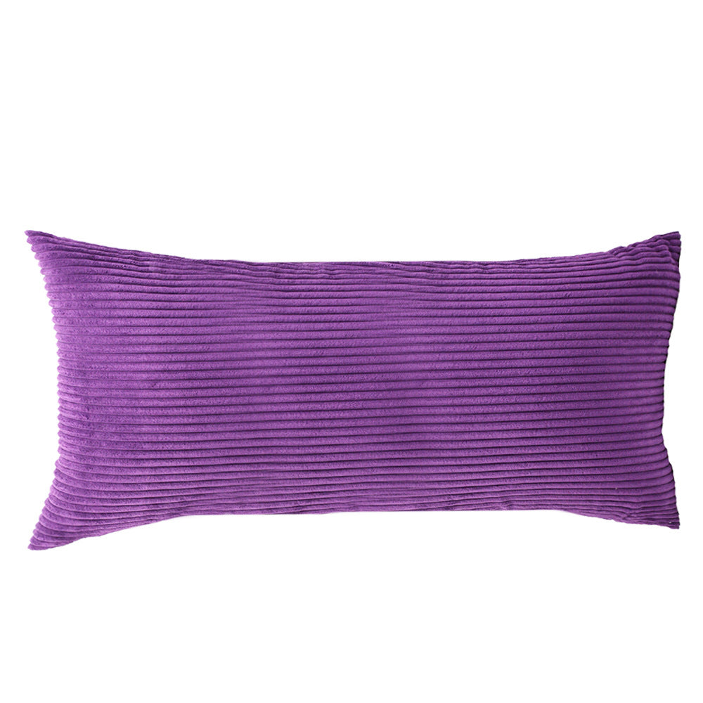 Corduroy Coussin long doux Double longueur Coussin