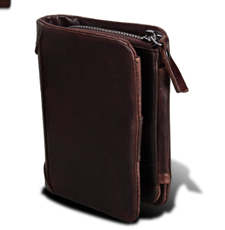 Portefeuille en cuir rétro pour homme Fentes de cartes multiples