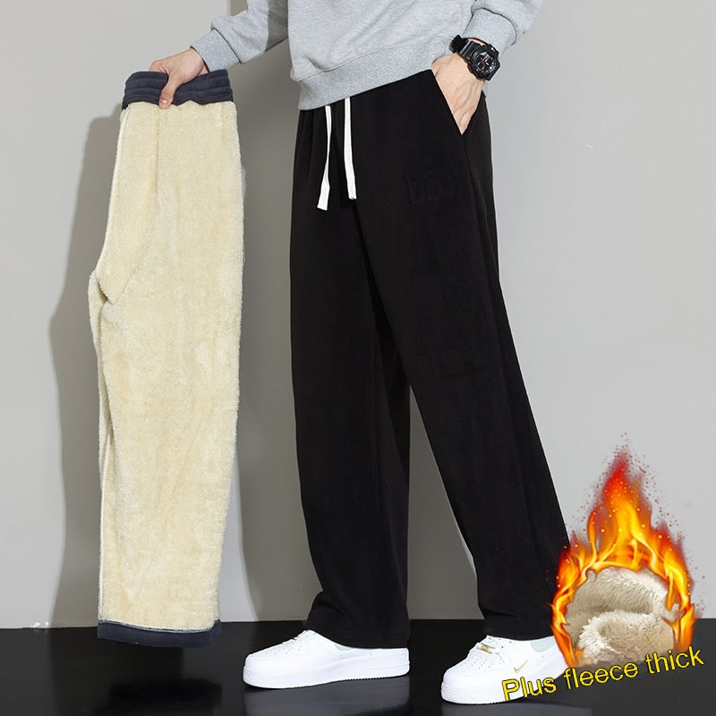 Pantalon casual en cachemire pour hommes d'hiver