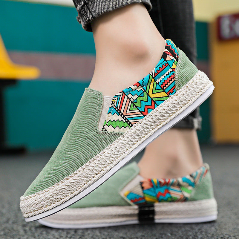 Ice Silk Summer Respirant Toile mince Casual Board Chaussures Soft Bottom Non-slip Tout-matchin