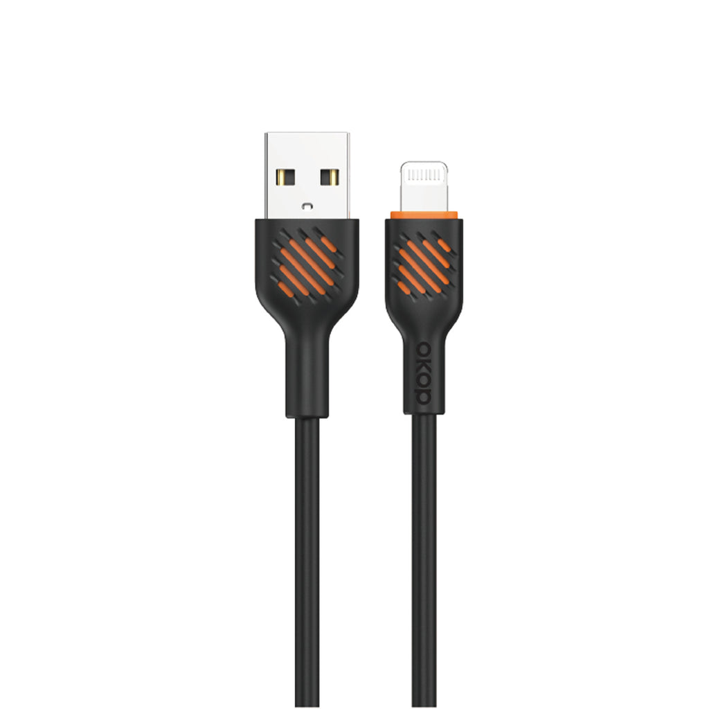 KP-317 Câble de données à charge rapide 65W Câble de recharge de téléphone portable épais compatible avec