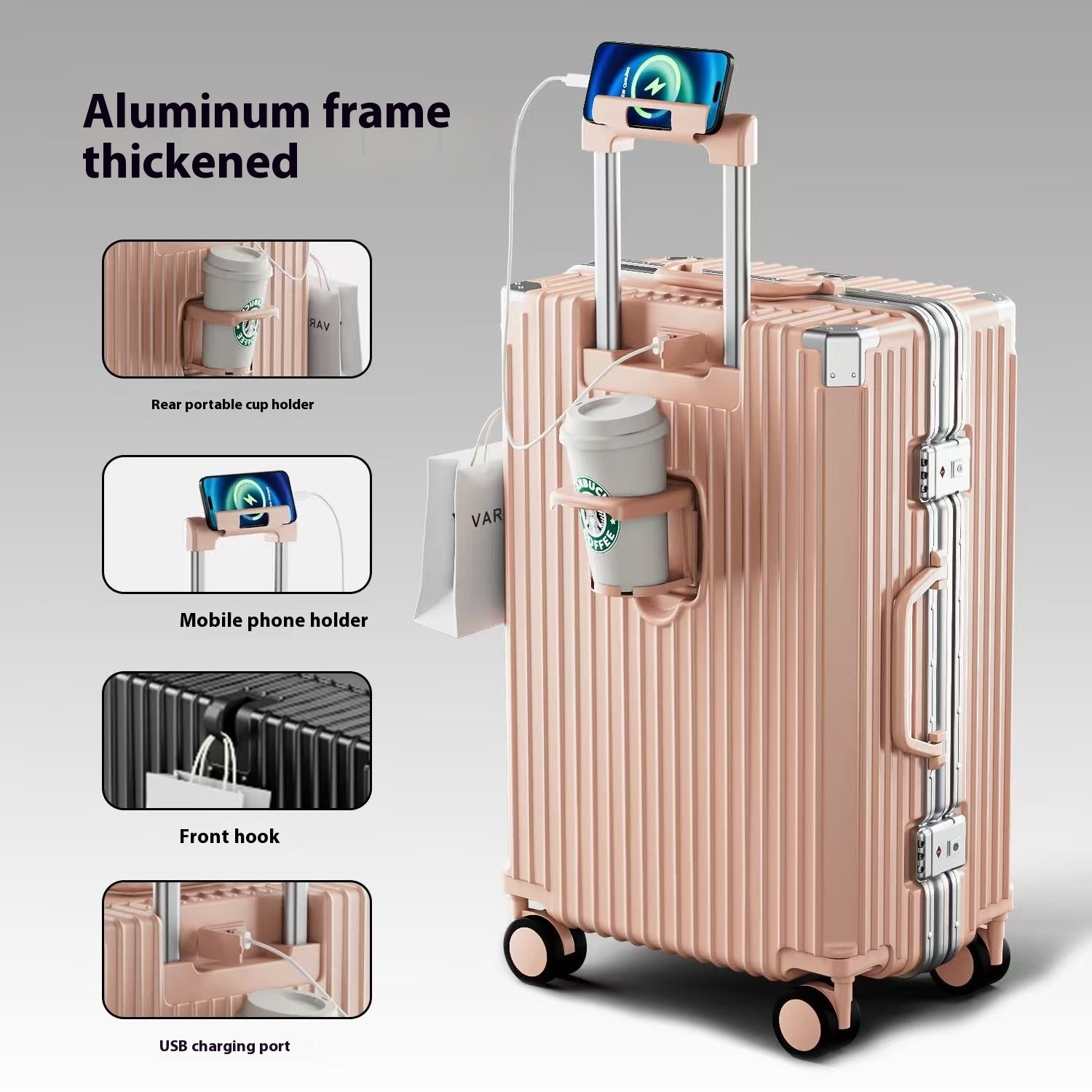 Sac à bagages multifonctionnel anti-retour épaississant et grande capacité