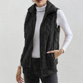 Veste sans manches Jacquard épais pour femmes