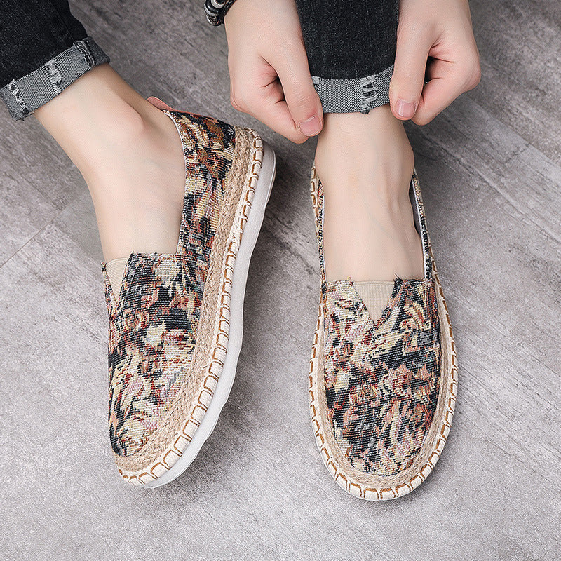 Chaussures Casual Fisherman brodées avec des motifs floraux