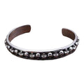 Dark gothique style Skull Punk Bracelet ouvert