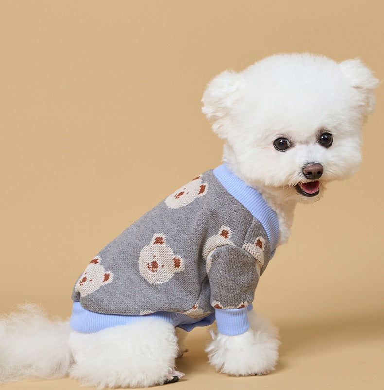 Chandail de style occasionnel avec un petit imprimé ours