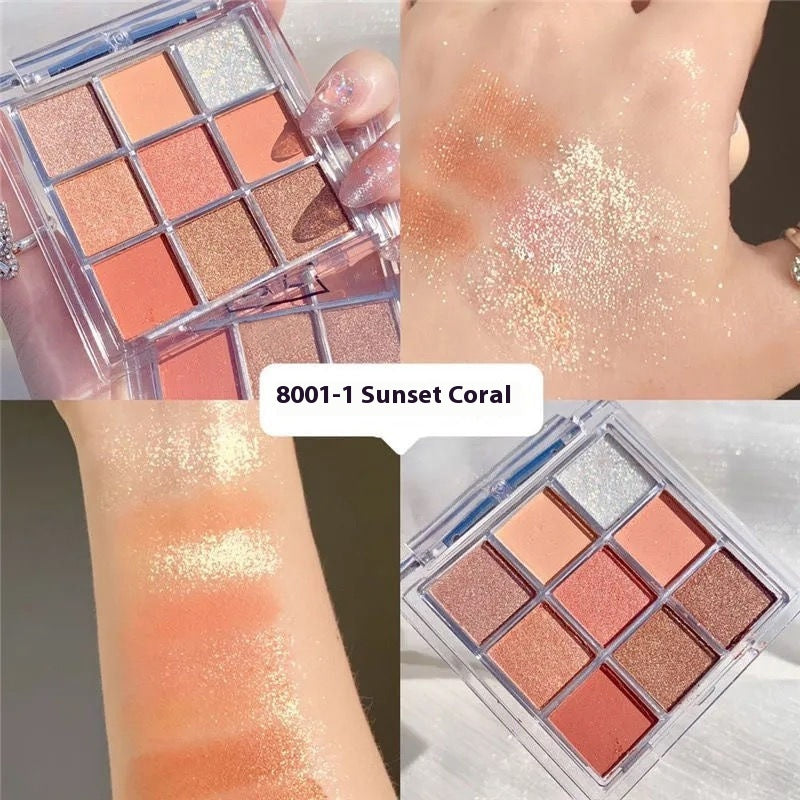 Mode Personnalité Acrylique Neuf Couleurs Eye Shadow Plate