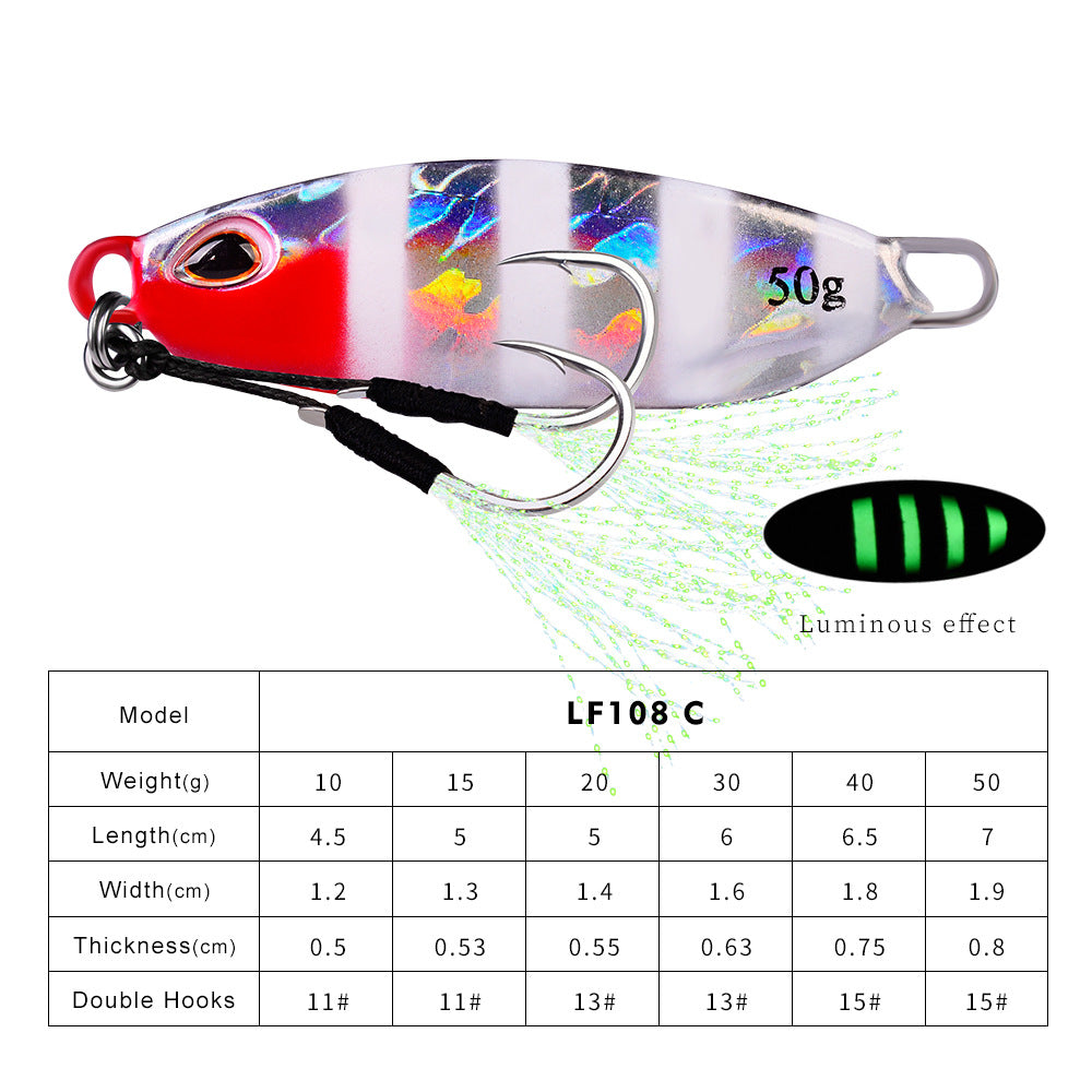 10-couleur à laminage lent plaque de pêche Lure Simulation Fausse Fait Équipement de pêche