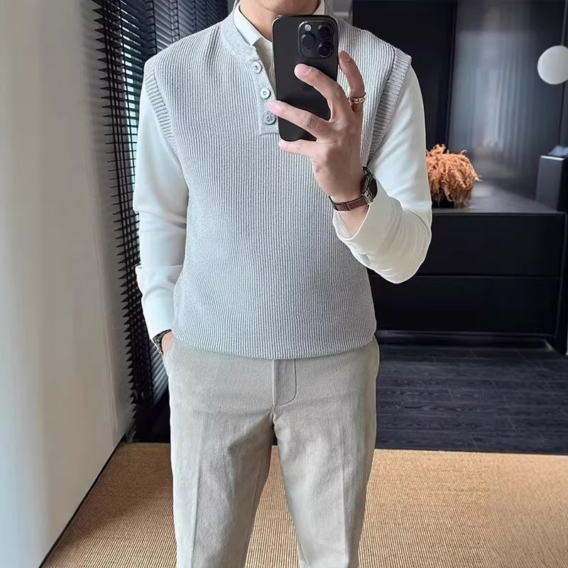 Léger luxe Business-casual Knit Vest
