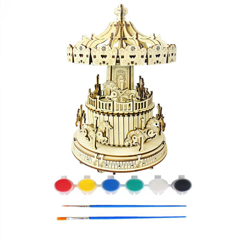 Bois mécanique dynamique Puzzle tridimensionnel Jouets éducatifs assemblés à la main Creativ