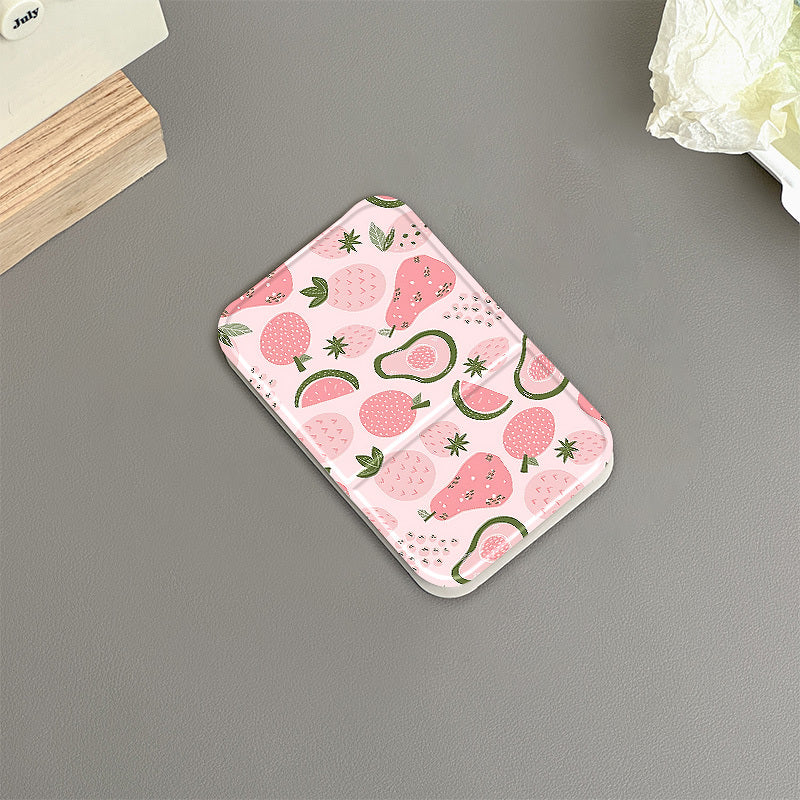 Miroir compact d'impression de fruits mignons