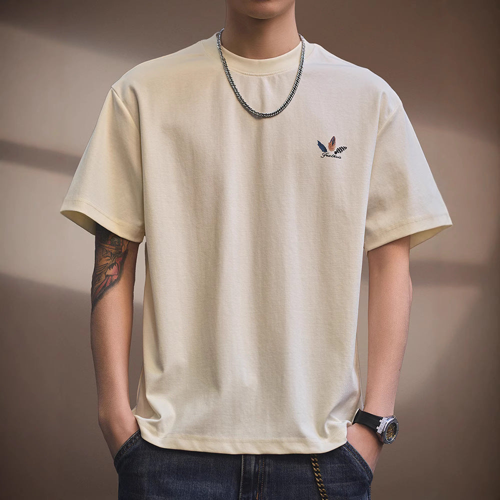 T-shirt imprimé retro style américain pour hommes