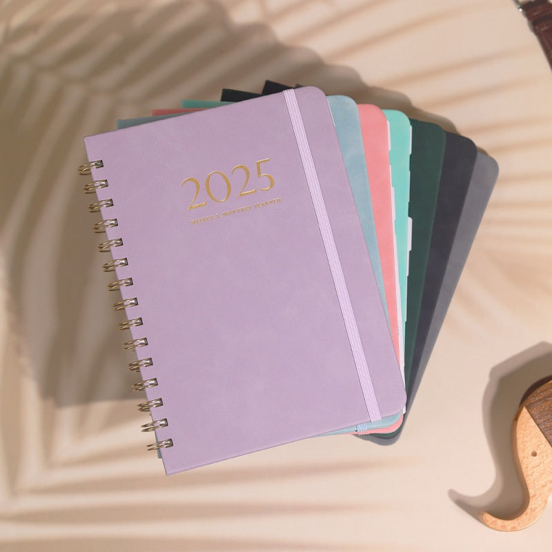 Carnet de notes en métal portable en cuir