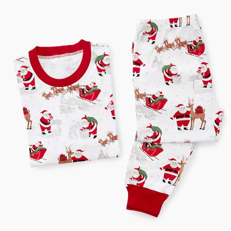 Ensembles de famille de loungewear de Noël européen et américain
