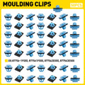 50pcs Pour Hyundai Santa KIA Side Moulding Clips de bande de porte 877561F000